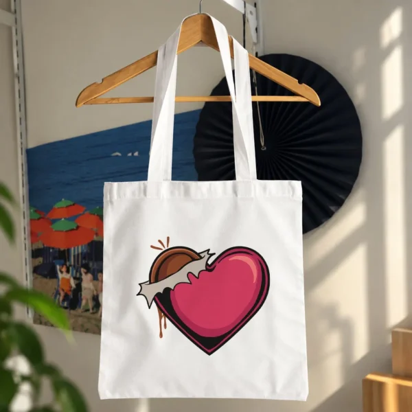 توت بگ قلب طرح خالکوبی خفاش‌دار کد 15210