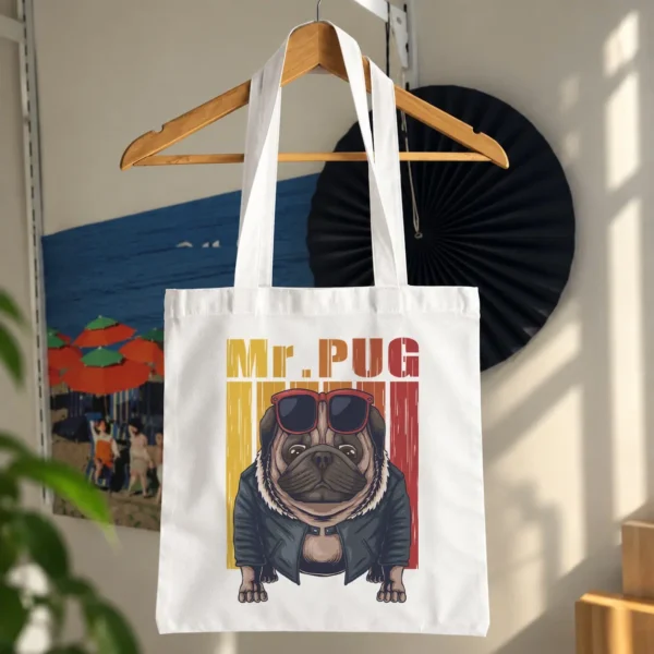 توت بگ سگ طرح پاگ چرمی Mr. Pug کد 16660