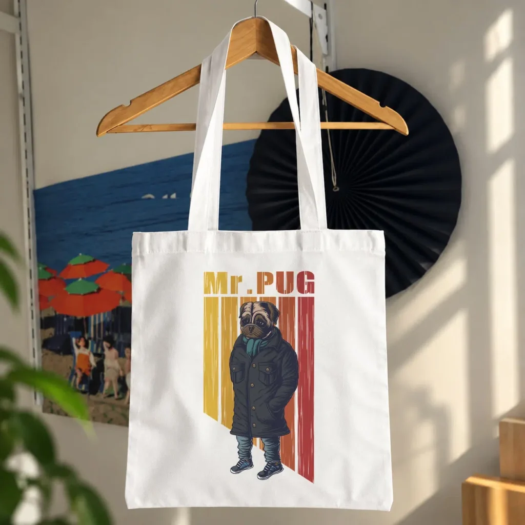 توت بگ سگ طرح پاگ کت‌وشلوار Mr. Pug کد 16661