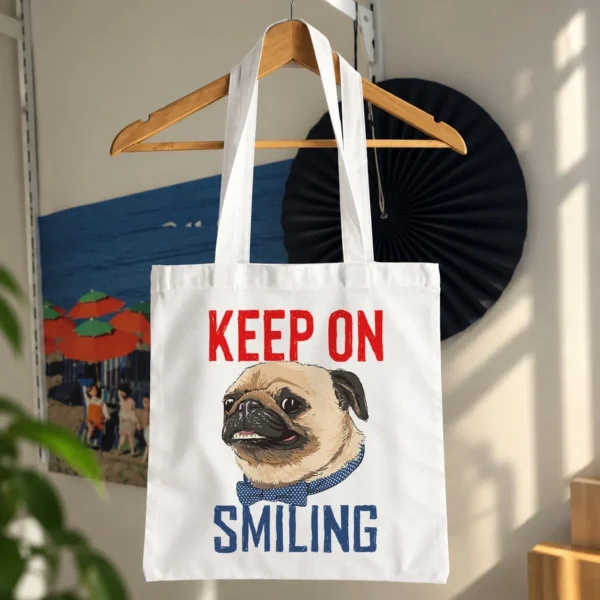 توت بگ سگ پاگ طرح نوشته Keep on Smiling کد 17116