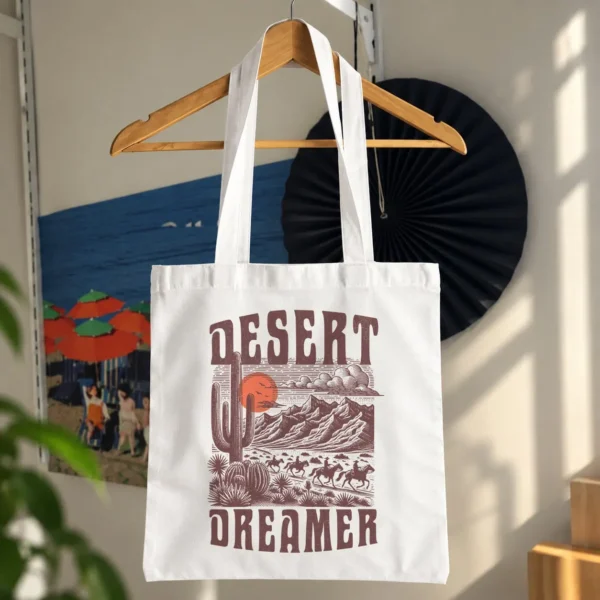 توت بگ کویر طرح منظره و نوشته Desert Dreamer کد 17742
