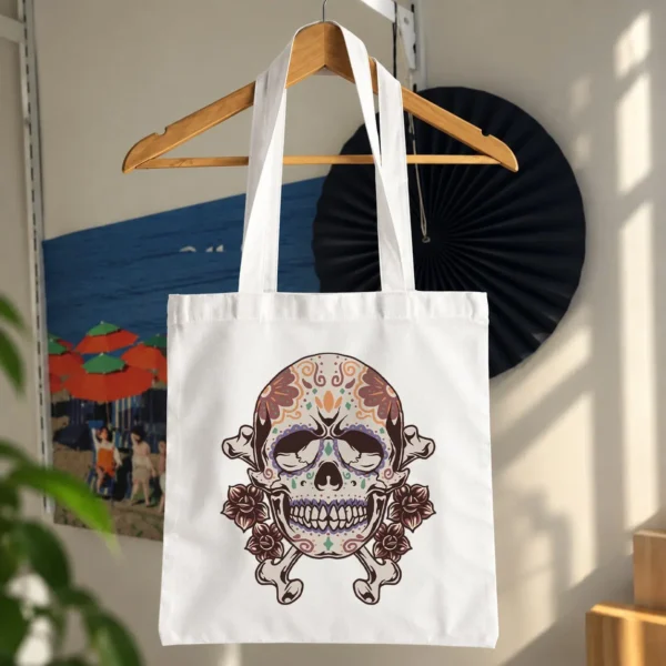 توت بگ جمجمه طرح تتو مکزیکی (Sugar Skull) کد 17931
