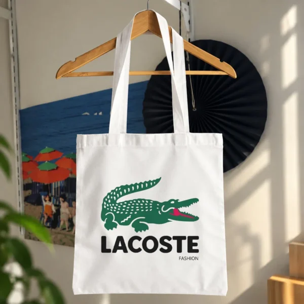 توت بگ لاکوست طرح لوگوی کروکودیل سبز (Lacoste)