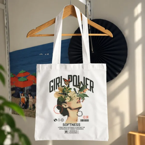 توت بگ دخترانه طرح گل و پروانه Girl Power کد 19756