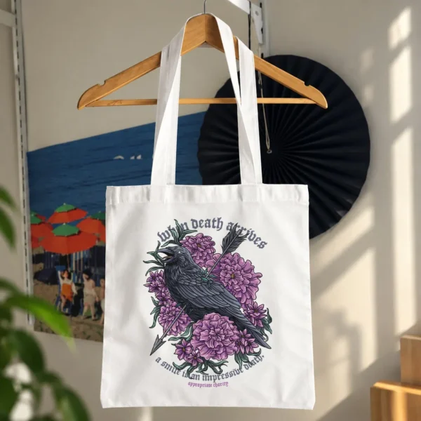توت بگ کلاغ طرح گل‌های بنفش کد 19932