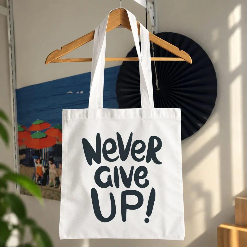 توت بگ تایپوگرافی Never Give Up کد 20985
