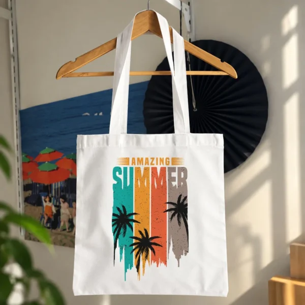 توت بگ تابستانی طرح نخل و نوشته Amazing Summer کد 21779