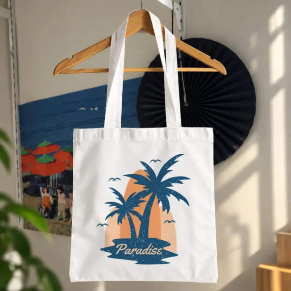 توت بگ تابستانی طرح نخل و غروب ساحلی Paradise کد 2207