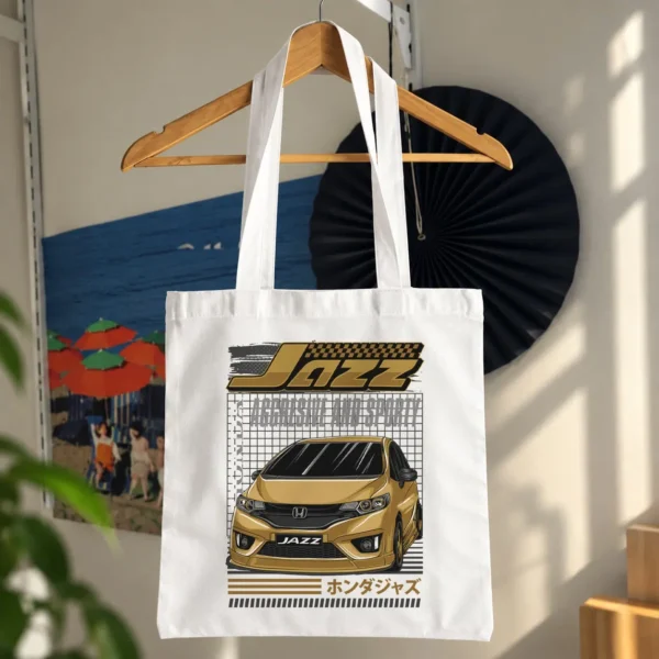 توت بگ هوندا جاز طرح ماشین زرد ژاپنی (Honda Jazz) کد 22116