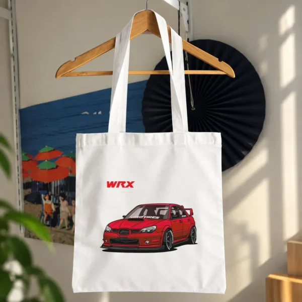 توت بگ سوبارو WRX STI قرمز طرح نمای جانبی