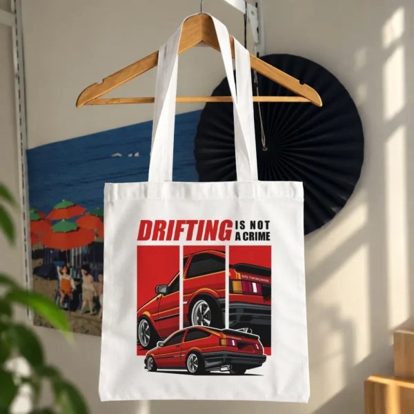 توت بگ ماشین دریفت قرمز طرح Drifting Is Not a Crime کد 3831