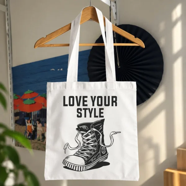 توت بگ کتانی طرح Love Your Style