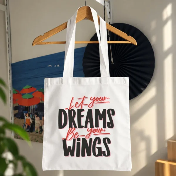 توت بگ انگیزشی طرح Let Your Dreams Be Your Wings کد 6215