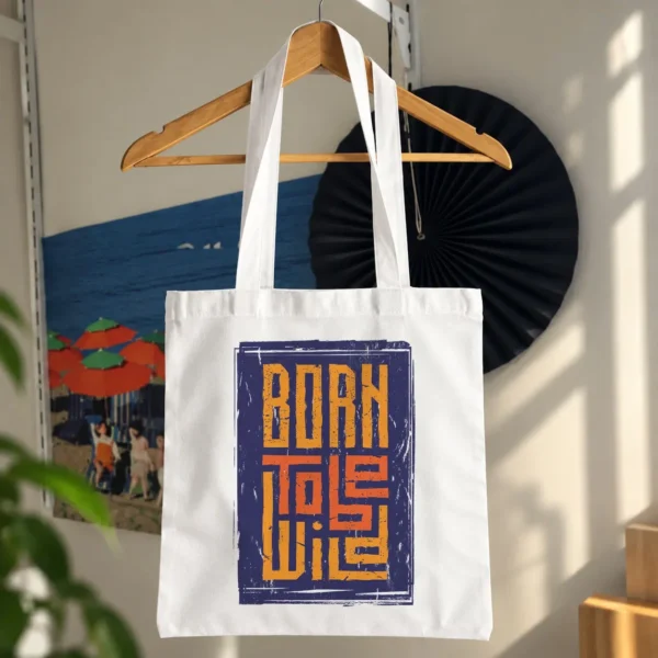 توت بگ نوشته Born to Be Wild طرح وینتیج کد 6710