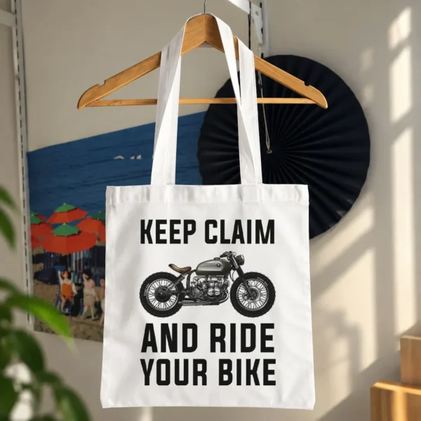توت بگ موتور کافه ریسر طرح Keep Calm and Ride کد 7484
