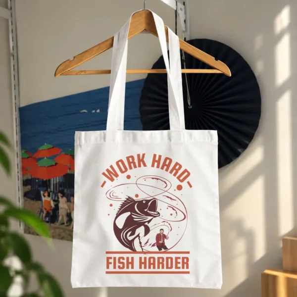 توت بگ ماهیگیری طرح Work Hard Fish Harder کد 8610