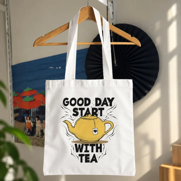 توت بگ چای طرح Good Day Starts with Tea کد 9362