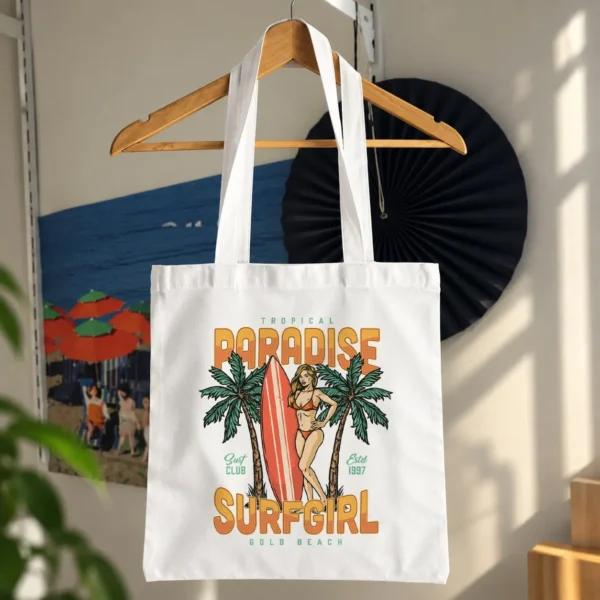 توت بگ تابستانی طرح Tropical Paradise Surfgirl کد 9710