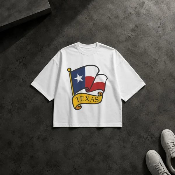 تیشرت باکسی پرچم تگزاس طرح Texas کد 10827
