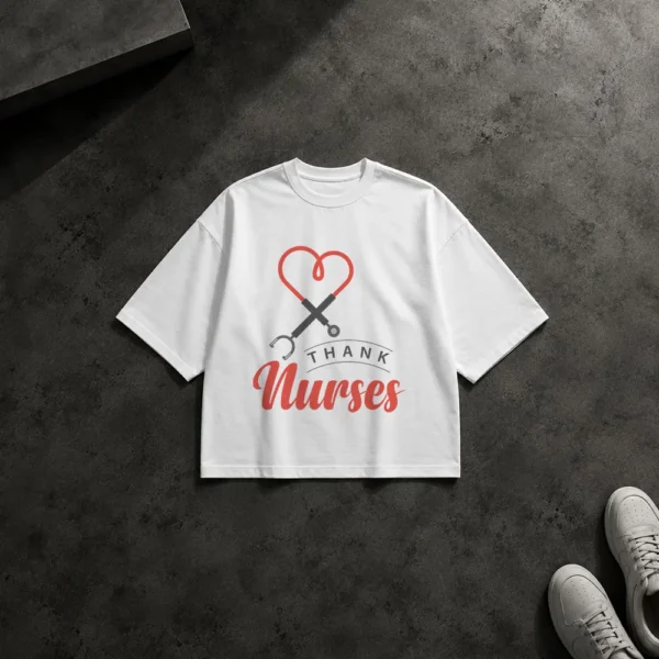 تیشرت باکسی پرستاری طرح Thank Nurses کد 10985