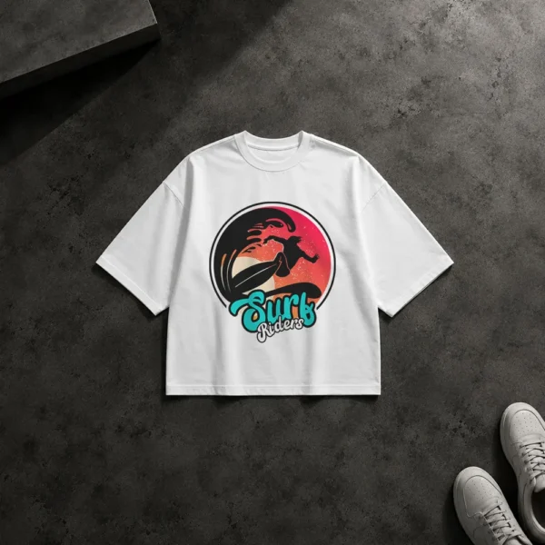 تیشرت باکسی موج‌سواری طرح Surf Riders کد 11044