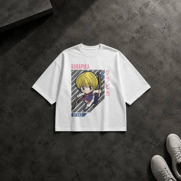 تیشرت باکسی انیمه هانتر ایکس هانتر طرح کوراپیکا در حرکت (Kurapika) کد 11429