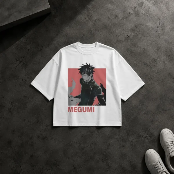 تیشرت باکسی انیمه جوجوتسو کایسن طرح مگومی فوشیگورو (Megumi) کد 11508