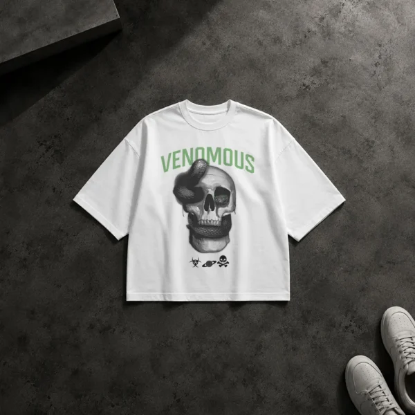 تیشرت باکسی جمجمه طرح سمی (Venomous)