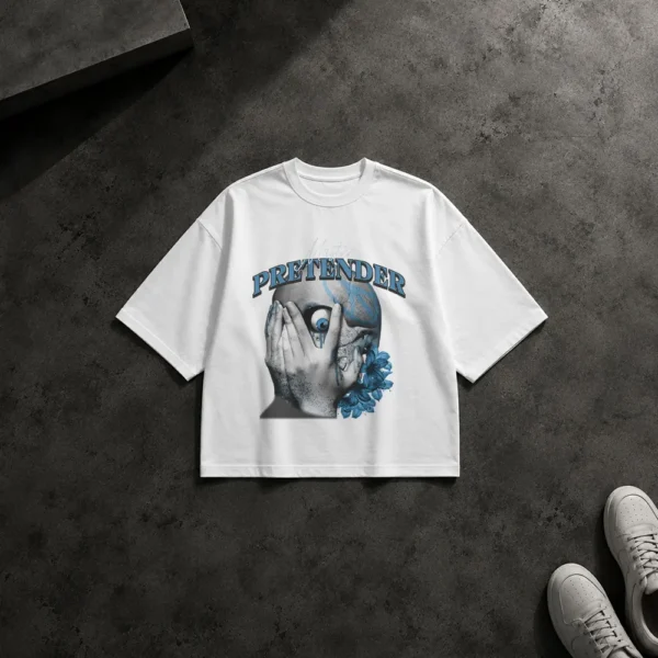 تیشرت باکسی سورئال طرح تظاهرکننده (Pretender)