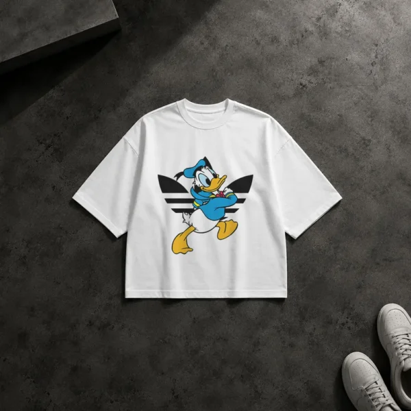 تیشرت باکسی دونالد داک طرح آدیداس کارتونی (Donald Duck) کد 12192