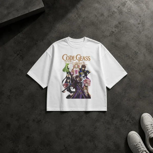 تیشرت باکسی انیمه کد گیاس طرح گروهی شخصیت‌ها (Code Geass) کد 12452