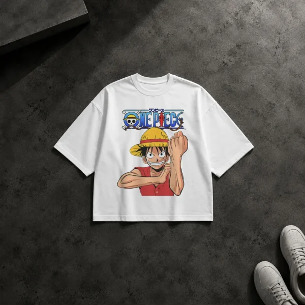 تیشرت باکسی انیمه وان پیس طرح لوفی (Luffy) کد 12514