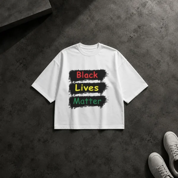 تیشرت باکسی نوشته Black Lives Matter کد 13487