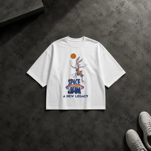 تیشرت باکسی لونی تونز طرح Space Jam (Bugs Bunny) کد 13788