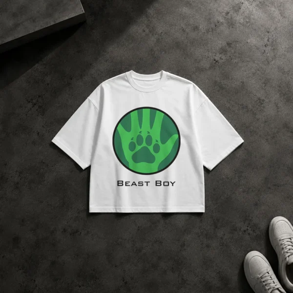 تیشرت باکسی دی‌سی طرح لوگوی بیست بوی (Beast Boy)