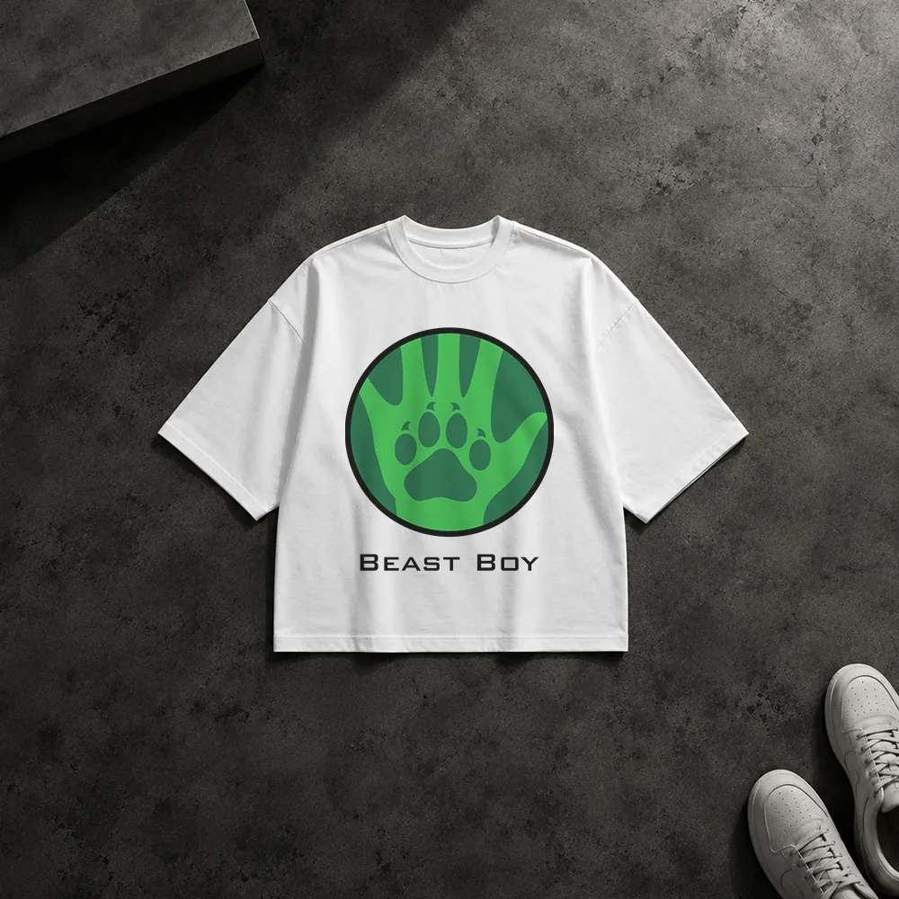 تیشرت باکسی دی‌سی طرح لوگوی بیست بوی (Beast Boy) کد 1397