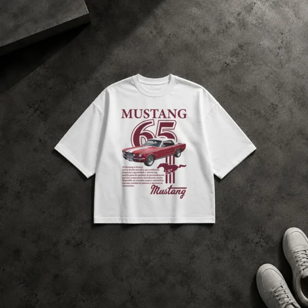 تیشرت باکسی فورد موستانگ طرح کلاسیک ۶۵ (Mustang 65) کد 13986