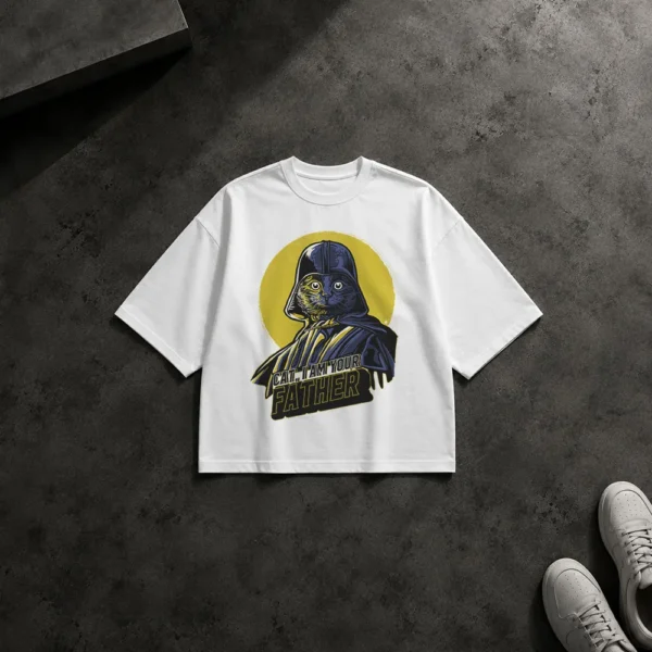 تیشرت باکسی گربه طرح دارث ویدر (Darth Vader) کد 14216