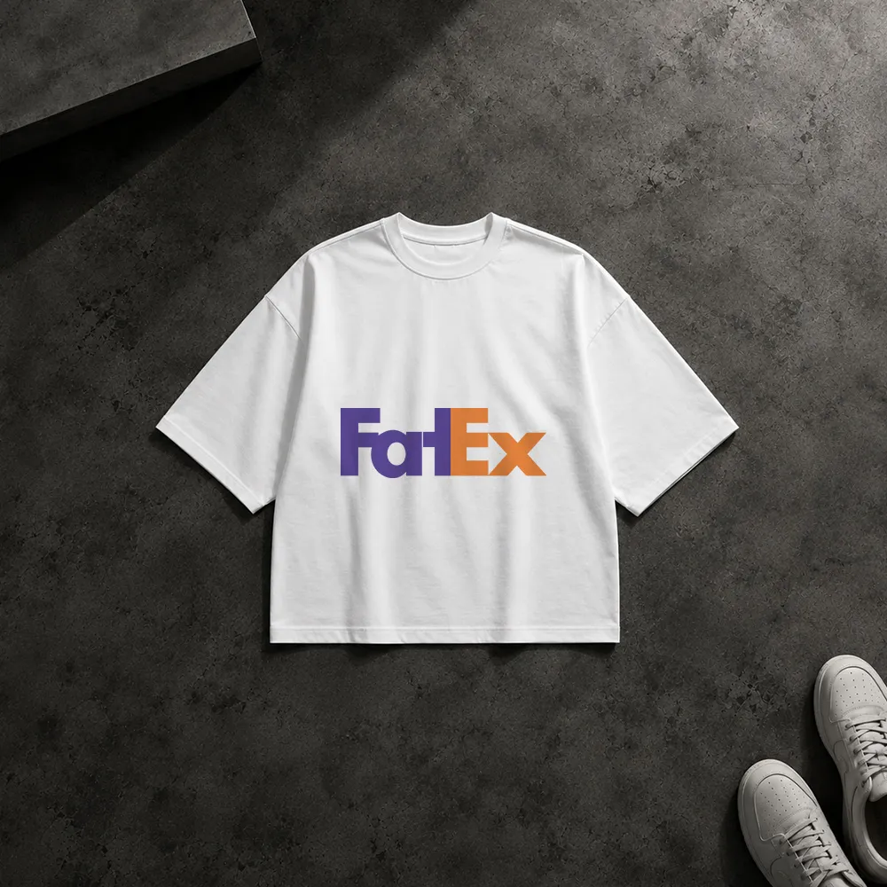 تیشرت باکسی طرح لوگوی طنز FarEx کد 14603