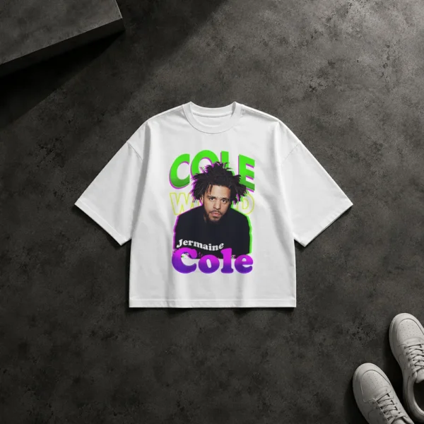 تیشرت باکسی طرح پوستر جی کول (J. Cole) کد 14634