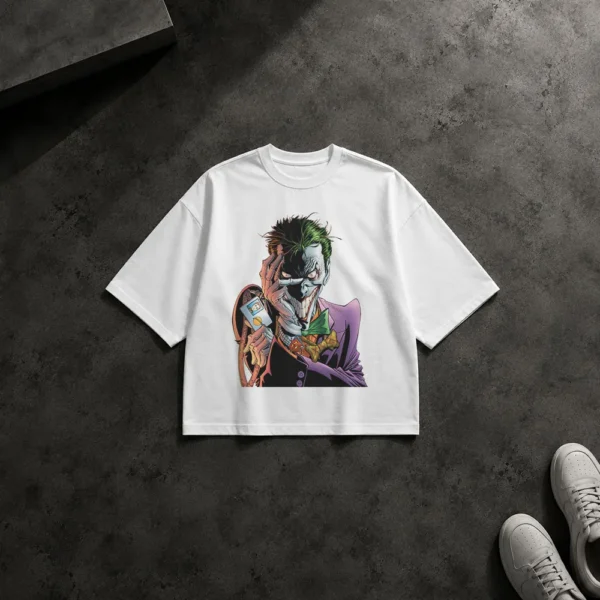 تیشرت باکسی دی‌سی طرح جوکر رنگارنگ (Joker) کد 14646