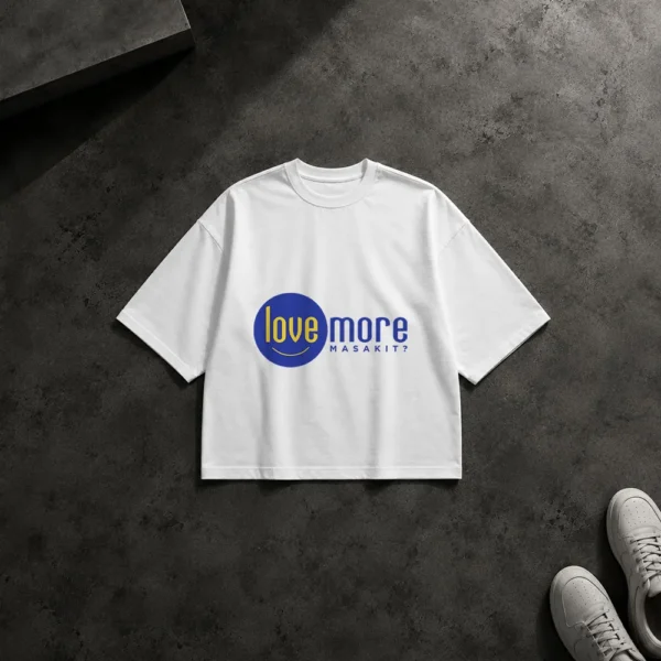 تیشرت باکسی طرح لوگو Love More کد 14679