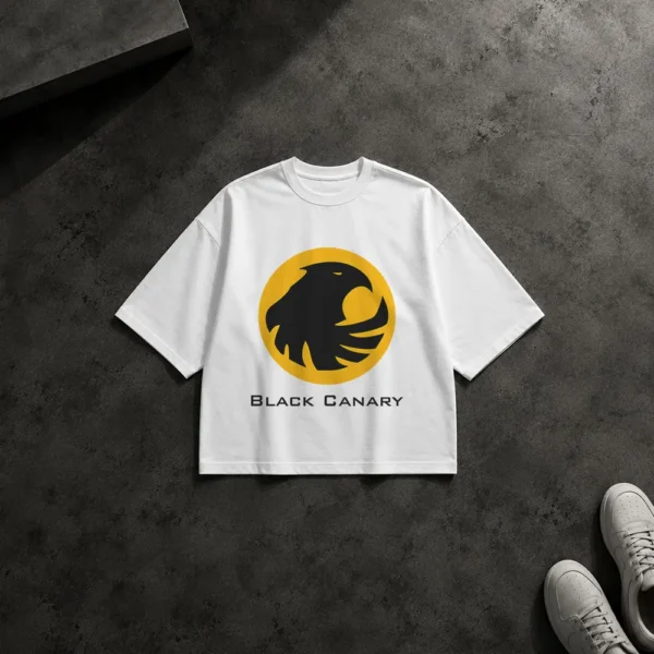 تیشرت باکسی دی‌سی طرح لوگوی بلک کنری (Black Canary) کد 1473