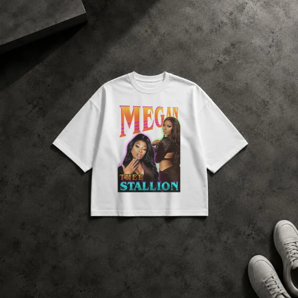 تیشرت باکسی طرح پوستر Megan Thee Stallion کد 14734