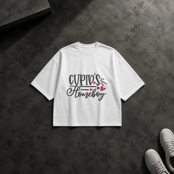 تیشرت باکسی طرح نوشته Cupid's Homeboy کد 14854