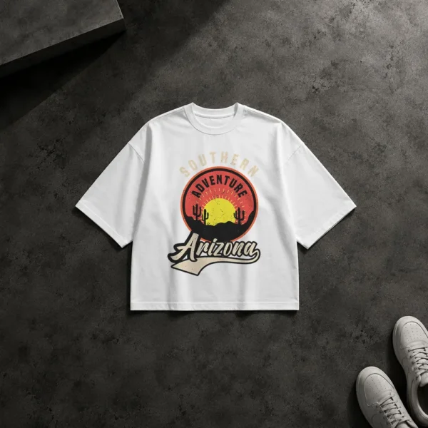 تیشرت باکسی طرح کاکتوس Southern Adventure Arizona کد 15412