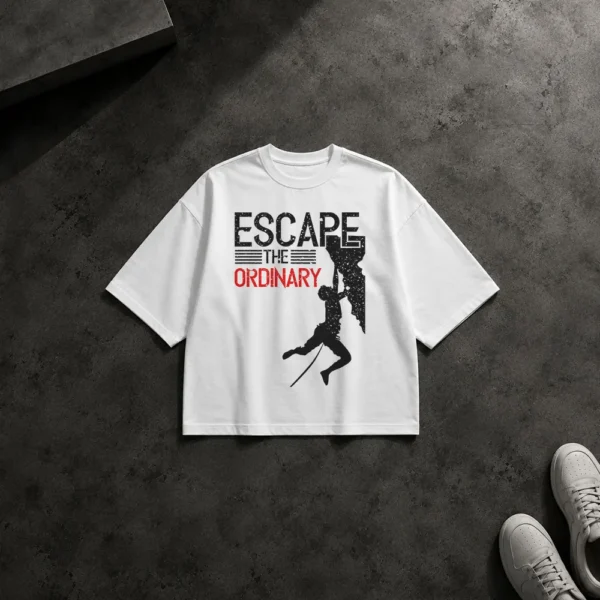 تیشرت باکسی صخره‌نوردی طرح Escape the Ordinary کد 15577