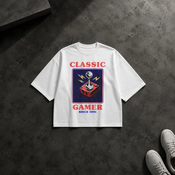 تیشرت باکسی گیمینگ طرح دسته بازی Classic Gamer کد 15665