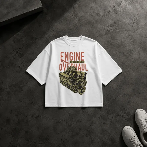 تیشرت باکسی موتور طرح Engine Overhaul کد 15758