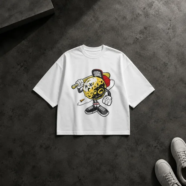 تیشرت باکسی طرح کوکی کاراکتر بیسبال Swag کد 15841